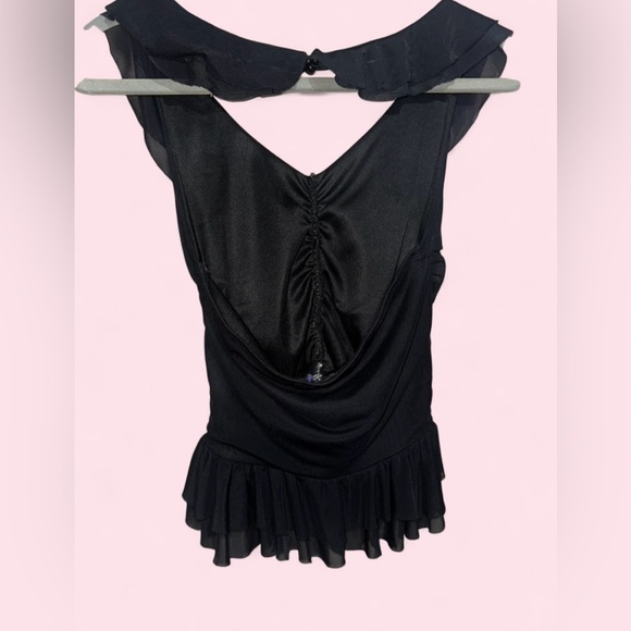 Iris Black Ruffled Blouse - Picture 2 of 3